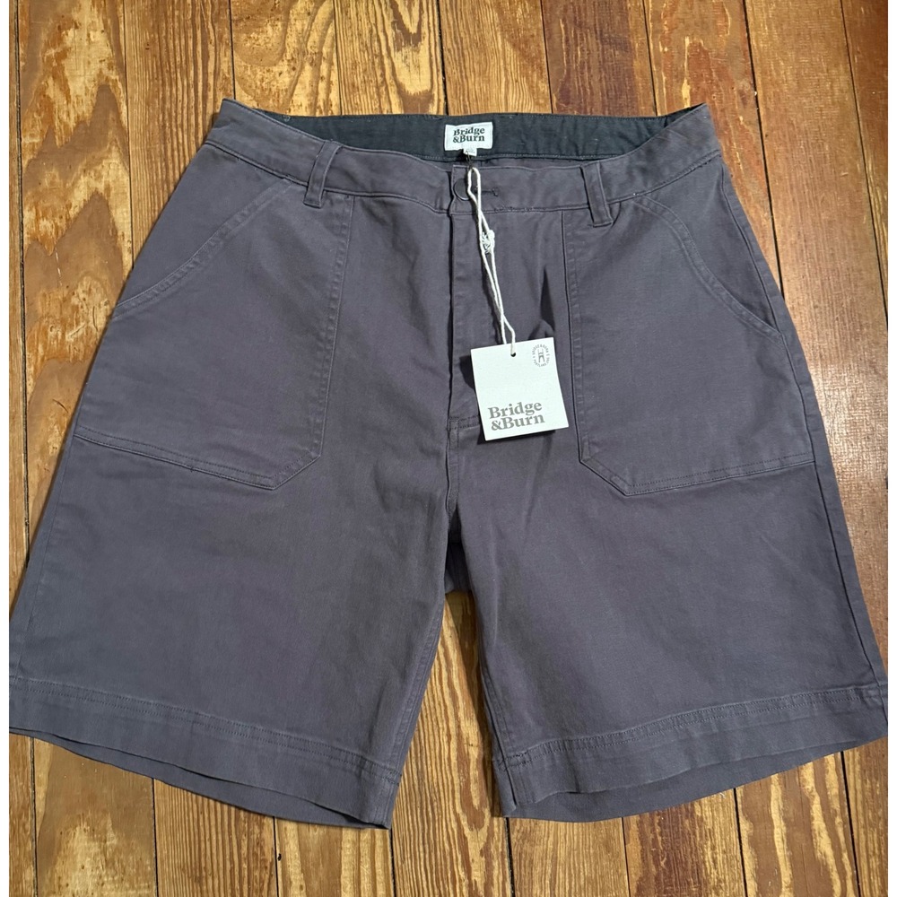 Bridge‎ & Burn Rylie Short Charcoal Grey Cotton Stretch Utility Shorts Size 33